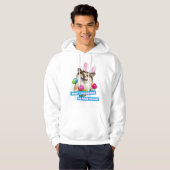 Hund liegt auf Ostereiern Hoodie (Vorne ganz)