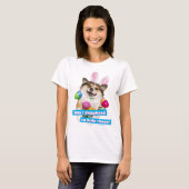 Hund liegt auf Ostereiern T-Shirt (Vorne ganz)