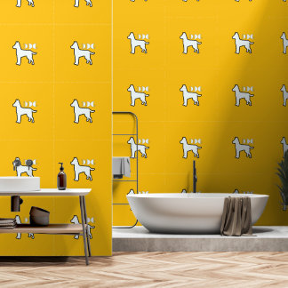 Hund Logo Gelb Weiß Hund Haustier Tapete