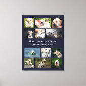 Hund Lover 12 Fotos Zuhause ist, wo unser Hund ist Leinwanddruck (Vorderseite)