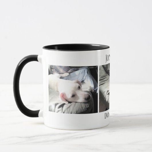 Hund Lover 3 Foto Niedlich Welpe Individuelle Name Tasse (Links)
