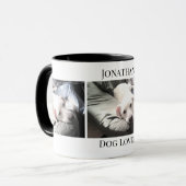 Hund Lover 3 Foto Niedlich Welpe Individuelle Name Tasse (Vorderseite Links)