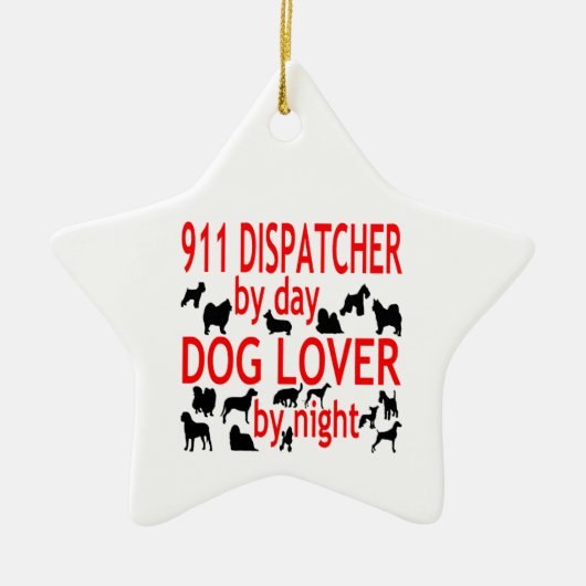 Hund Lover 911 Keramik Ornament (Vorne)