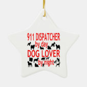 Hund Lover 911 Keramik Ornament (Hinten)