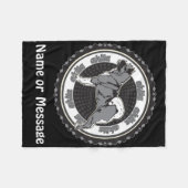 Hund Lover Akita Individuelle Name / Meldung Fleecedecke (Vorderseite (Horizontal))