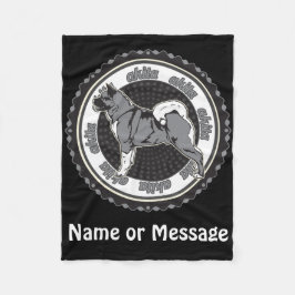 Hund Lover Akita Individuelle Name / Meldung Fleecedecke