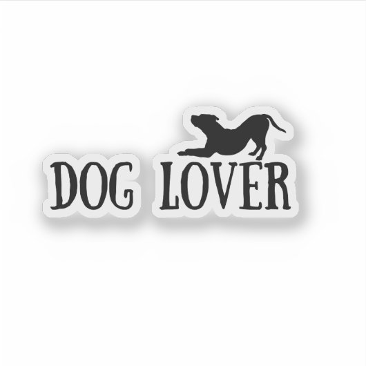 Hund Lover Aufkleber (Vorderseite)