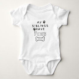 Hund Lover Baby Bodysuit Meine Geschwister haben P Baby Strampler