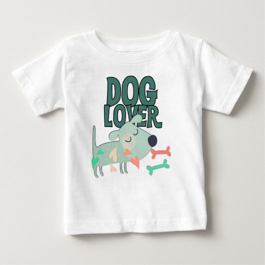 Hund Lover Baby T-shirt (Vorderseite)