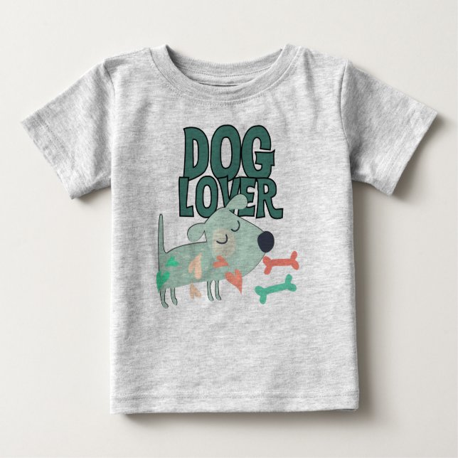 Hund Lover Baby T-shirt (Vorderseite)