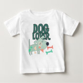 Hund Lover Baby T-shirt (Vorderseite)