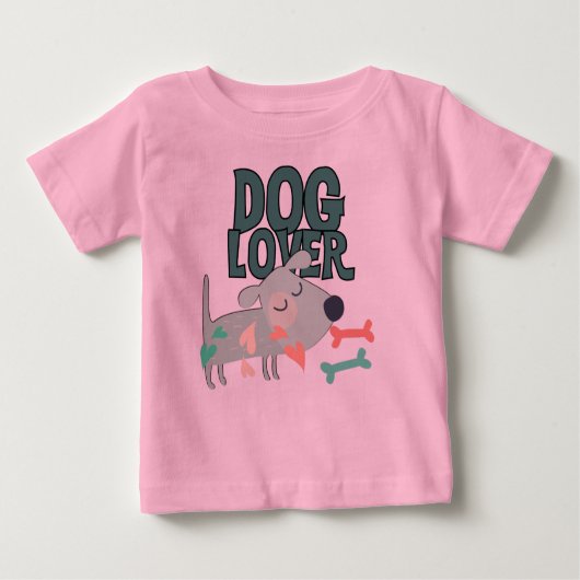 Hund Lover Baby T-shirt (Vorderseite)