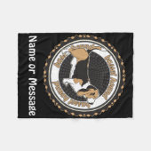 Hund Lover Basset Hound Individuelle Name / Nachri Fleecedecke (Vorderseite (Horizontal))