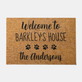 Hund Lover Begrüßung Personalisierter Pet Pad Prin Fußmatte (Vorderseite)