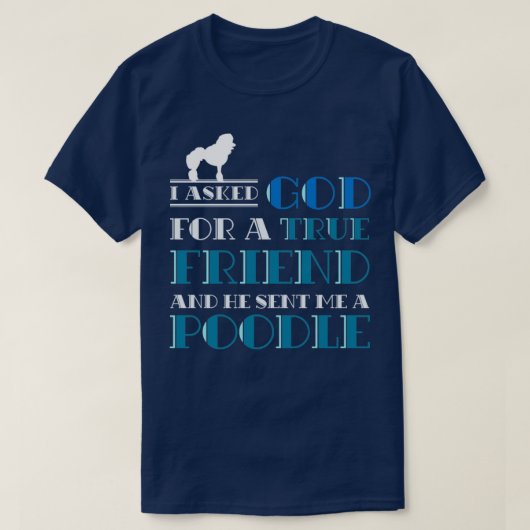 Hund Lover Besitzer Geschenk Hund Breed Poodle T-Shirt (Design vorne)