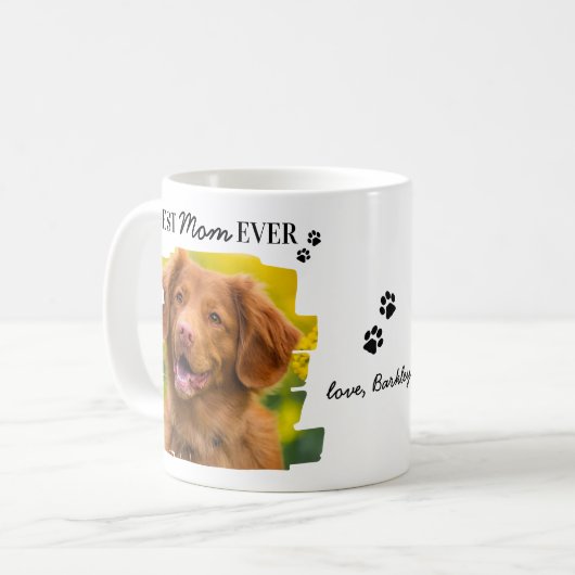 Hund Lover Beste Mama je Personalisiert 2 Haustier Kaffeetasse (Vorderseite Links)