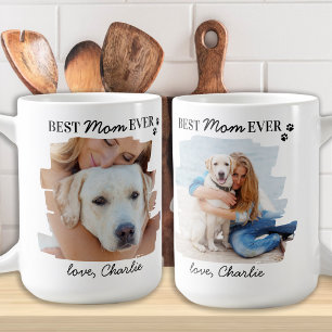 Hund Lover Beste Mama je Personalisiertes Foto Kaffeetasse