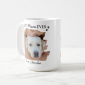 Hund Lover Beste Mama je Personalisiertes Foto Kaffeetasse (Vorderseite Links)