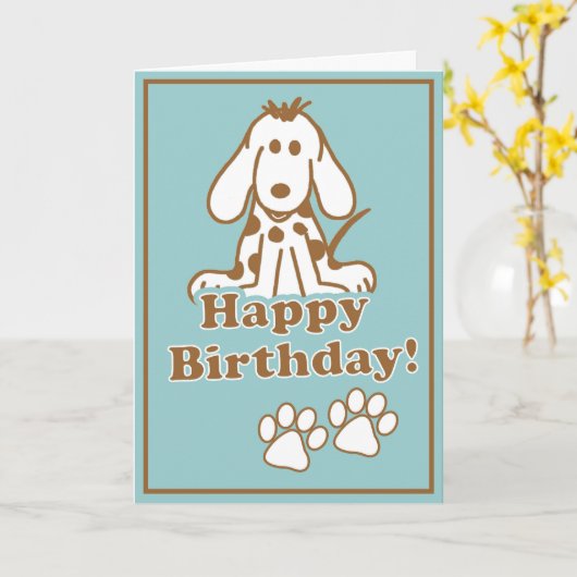 Hund Lover Birthday Karte (Gelbe Blume)