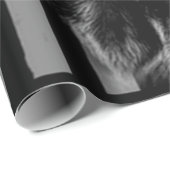 Hund Lover | Black Labrador American Flag Thin Lin Geschenkpapier (Rolleneckpunkt)