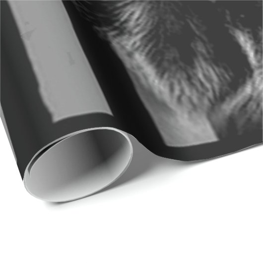 Hund Lover | Black Labrador American Flag Thin Lin Geschenkpapier (Rolleneckpunkt)