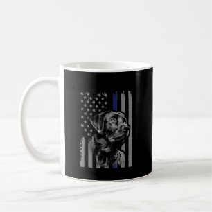Hund Lover Black Labrador American Flag Thin Lin Kaffeetasse