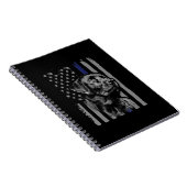 Hund Lover | Black Labrador American Flag Thin Lin Notizblock (Rechte Seite)