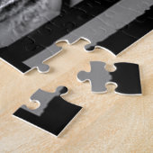 Hund Lover | Black Labrador American Flag Thin Lin Puzzle (Seite)