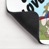 Hund Lover Blond Boy T Shirts und Geschenke Mousepad (Ecke)
