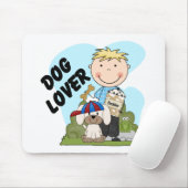 Hund Lover Blond Boy T Shirts und Geschenke Mousepad (Mit Mouse)