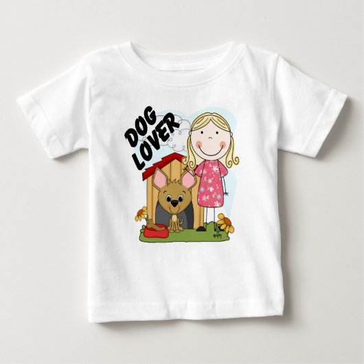 Hund Lover Blond Girl T - Shirt und Geschenke (Vorderseite)