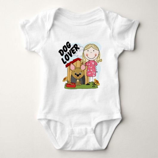Hund Lover Blond Girl T - Shirt und Geschenke (Vorderseite)