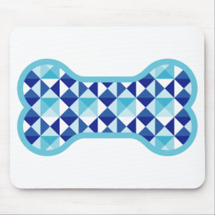 Hund Lover - Blue Crystal Bone Mousepad