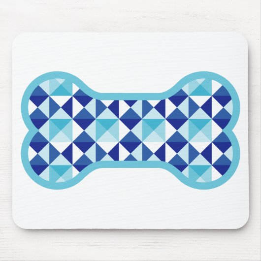 Hund Lover - Blue Crystal Bone Mousepad (Vorne)