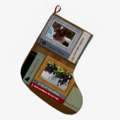 Hund Lover Bücher auf einem Regal Großer Weihnachtsstrumpf (Vorderansicht (hängend))