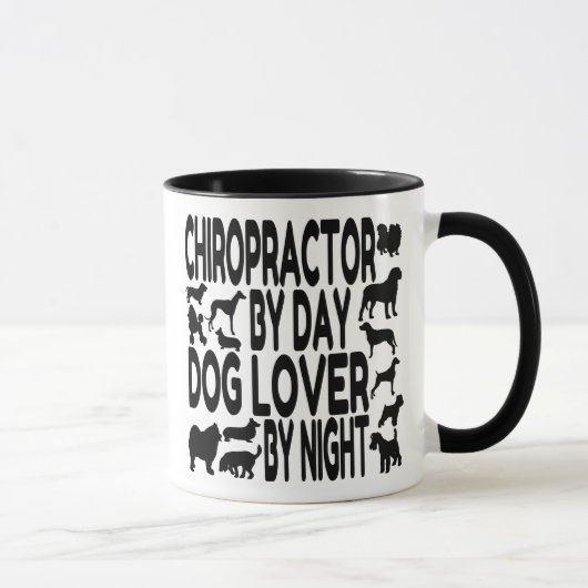 Hund Lover Chiropraktiker Tasse (Rechts)