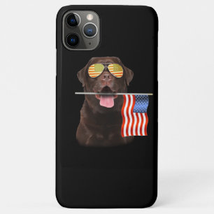 Hund Lover Chocolate Labrador, USA - Flagge Case-Mate iPhone Hülle