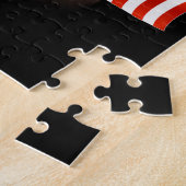 Hund Lover | Chocolate Labrador, USA - Flagge Puzzle (Seite)