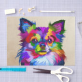 Hund Lover Colorful Chihuahua Dog Seidenpapier (Handwerk)