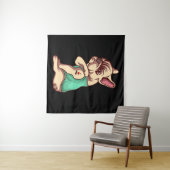 Hund Lover | Coole französische Bulldog I Liebe Ma Wandteppich (Beispiel (Horizontal))