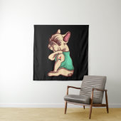 Hund Lover | Coole französische Bulldog I Liebe Ma Wandteppich (Beispiel)