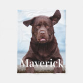 Hund Lover Custom Labrador Retriever Pet Foto Fleecedecke (Vorderseite)