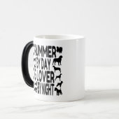 Hund Lover Drummer Verwandlungstasse (Vorderseite Links)