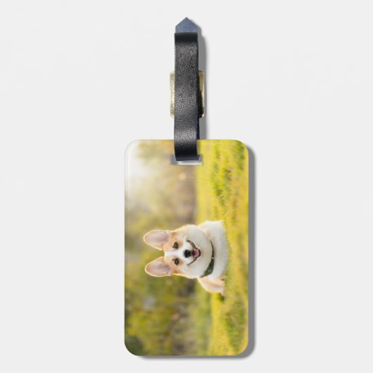 Hund Lover Foto Pet Keepake Gepäckanhänger (Rückseite vertikal)