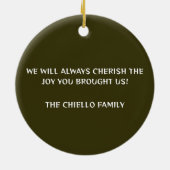 Hund Lover Foto Pet Memory Ornament (Hinten)