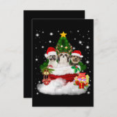 Hund Lover | Frohe Weihnachten Schöne Shih Tzu Begleitkarte (Vorne/Hinten)