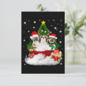 Hund Lover | Frohe Weihnachten Schöne Shih Tzu Dankeskarte (Stehend Vorderseite)