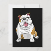 Hund Lover | Funny English Bulldog Welppy Gift Dankeskarte (Vorderseite)
