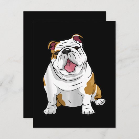 Hund Lover | Funny English Bulldog Welppy Gift Dankeskarte (Vorne/Hinten)