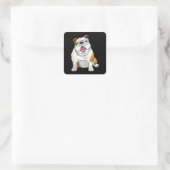 Hund Lover | Funny English Bulldog Welppy Gift Quadratischer Aufkleber (Tasche)